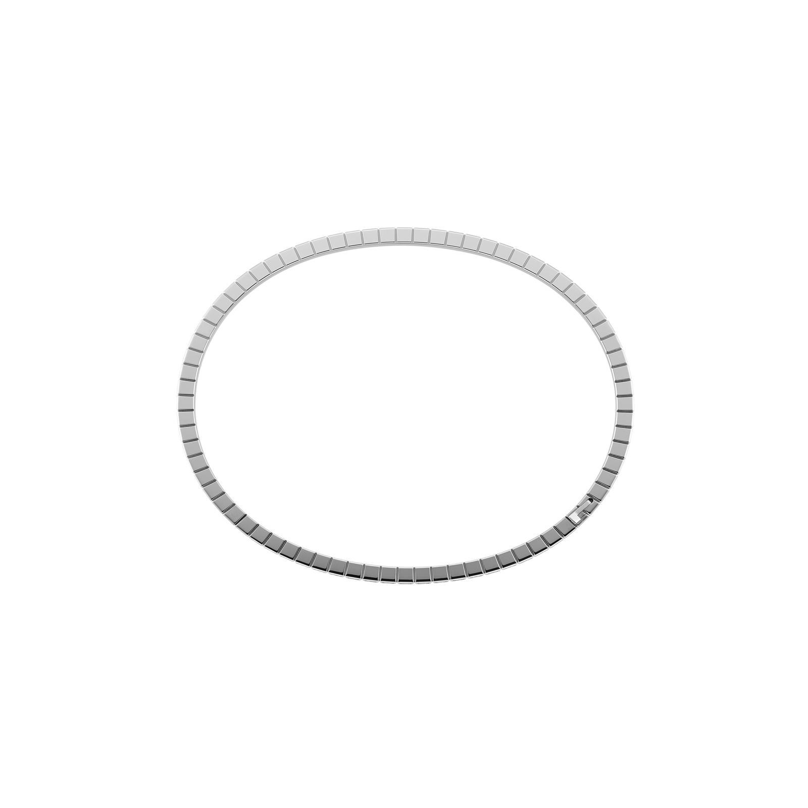 Chopard Ice Cube Bangle In Ethical 18ct White Gold With Half Set Diamonds - Size Medium Chopard Ice Cube Bangle In Ethical 18ct White Gold With Half Set Diamonds - Size Medium