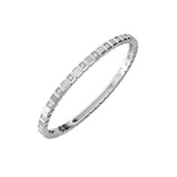 Chopard Ice Cube Bangle In Ethical 18ct White Gold With Half-Set Diamonds - Size Medium