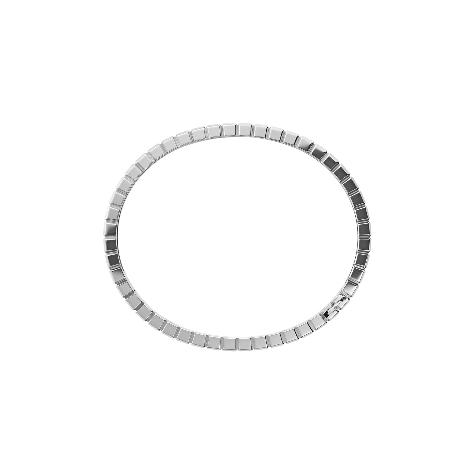 Chopard Ice Cube Bangle In Ethical 18ct White Gold With Half-Set Diamonds - Size Medium Chopard Ice Cube Bangle In Ethical 18ct White Gold With Half-Set Diamonds - Size Medium