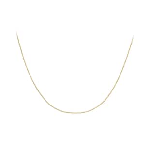 Goldsmiths 9ct Yellow Gold 16 Inch Diamond Cut Curb Chain 0.6mm Width