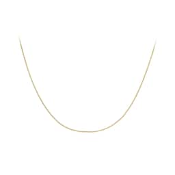 13010126 - 9ct Yellow Gold 16 Inch Diamond Cut Curb Chain 0.6mm Width