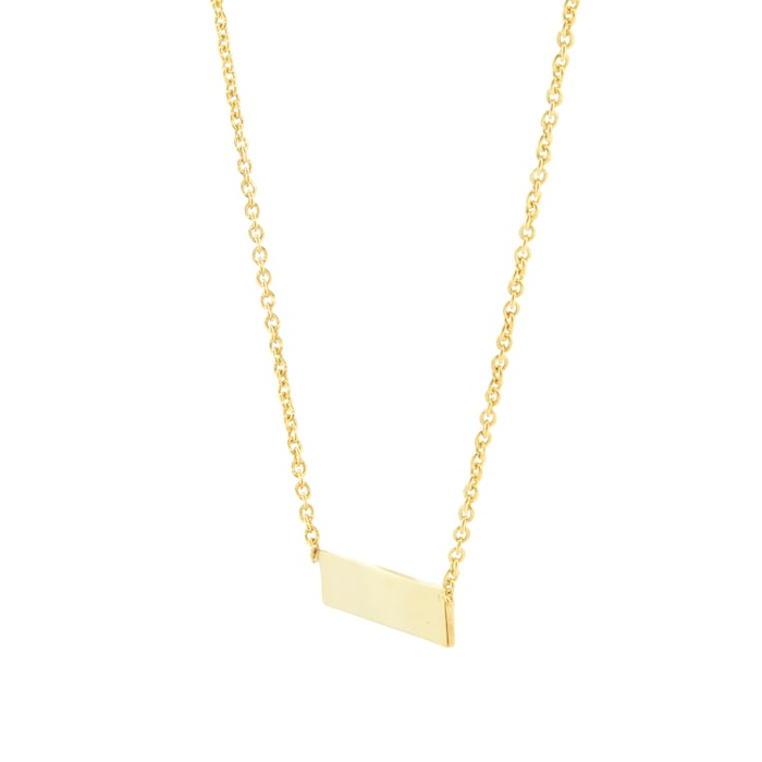 Goldsmiths 9ct Yellow Gold Horizontal Bar Pendant