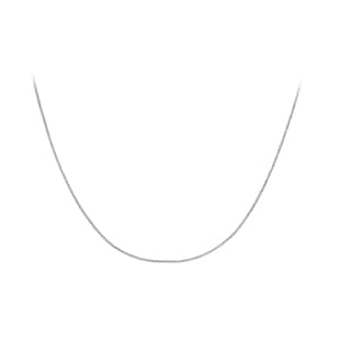 Goldsmiths 9ct White Gold 18 Inch Diamond Cut Curb Chain 0.6mm Width