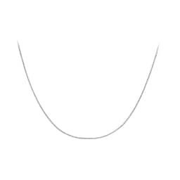 13010197 - 9ct White Gold 18 Inch Diamond Cut Curb Chain 0.6mm Width
