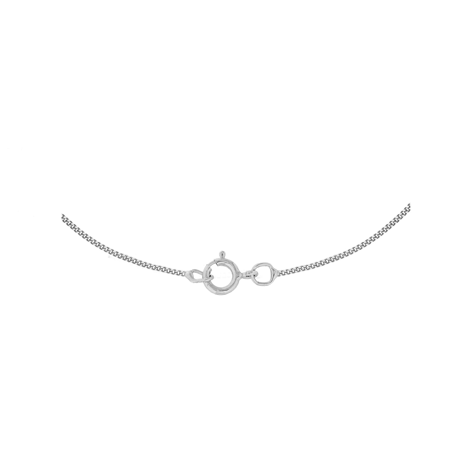 Goldsmiths 9ct White Gold 18 Inch Diamond Cut Curb Chain 0.6mm Width Goldsmiths 9ct White Gold 18 Inch Diamond Cut Curb Chain 0.6mm Width