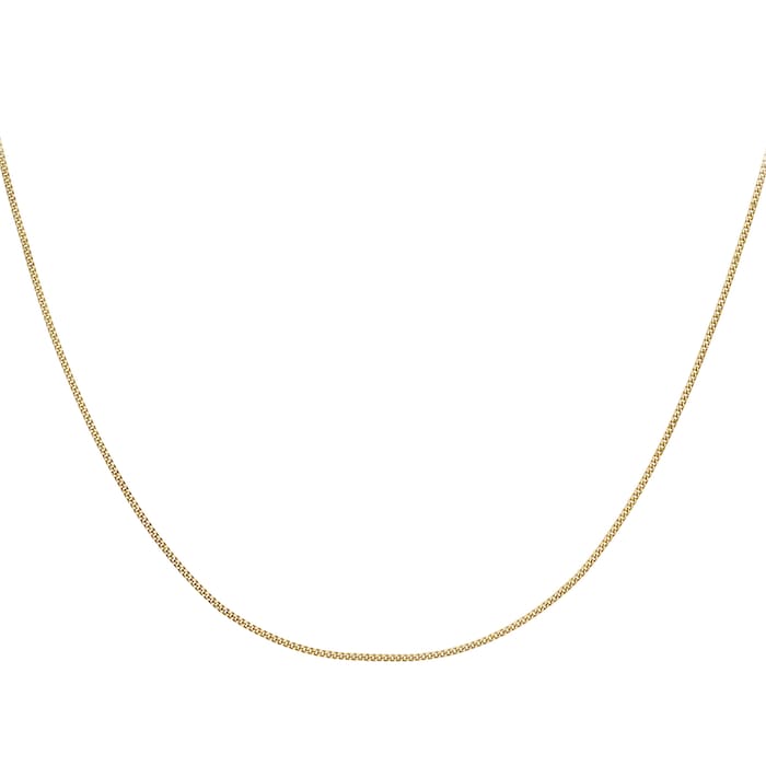 Goldsmiths 9ct Yellow Gold 45cm (18") Curb Chain 0.6 Width