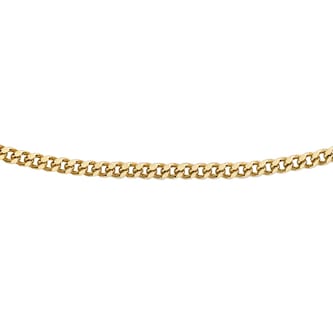 Goldsmiths 9ct Yellow Gold 45cm (18") Curb Chain 0.6 Width Goldsmiths 9ct Yellow Gold 45cm (18") Curb Chain 0.6 Width