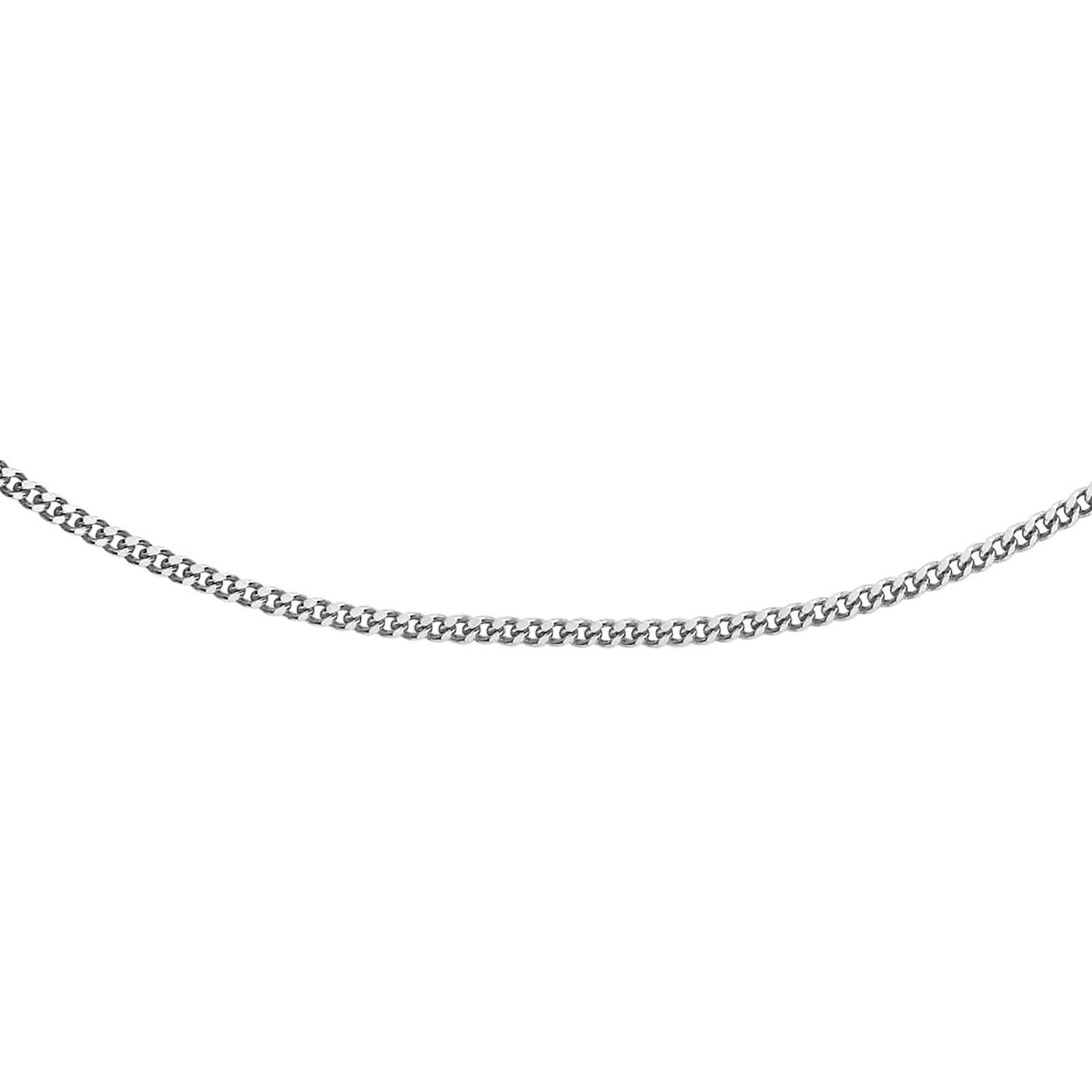 Goldsmiths 9ct White Gold 40cm (16") Curb Chain 0.6 Width Goldsmiths 9ct White Gold 40cm (16") Curb Chain 0.6 Width