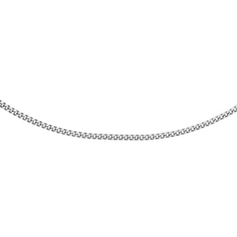Goldsmiths 9ct White Gold 40cm (16") Curb Chain 0.6 Width Goldsmiths 9ct White Gold 40cm (16") Curb Chain 0.6 Width