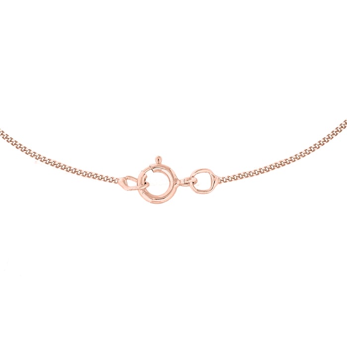 Goldsmiths 9ct Rose Gold 45cm (18") Curb Chain 0.6 Width