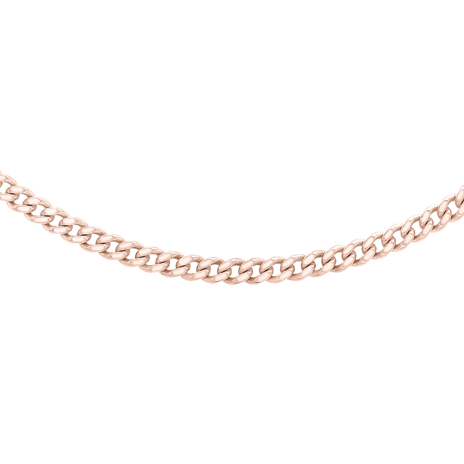 Goldsmiths 9ct Rose Gold 45cm (18") Curb Chain 0.6 Width