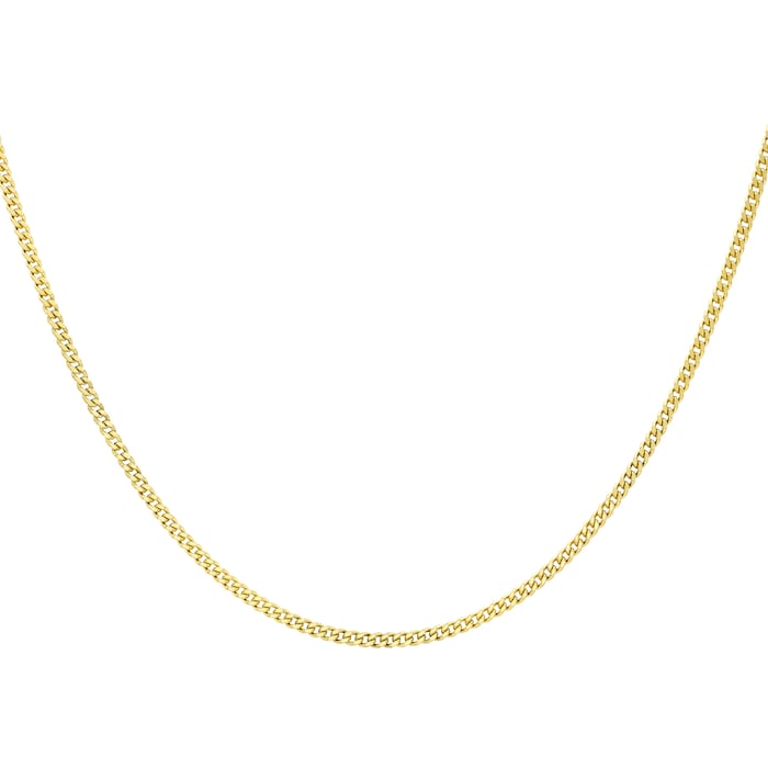 Goldsmiths 9ct Yellow Gold 45-50cm (18-20") Curb Chain 0.8 Width