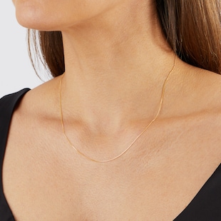 Goldsmiths 9ct Yellow Gold 45-50cm (18-20") Curb Chain 0.8 Width