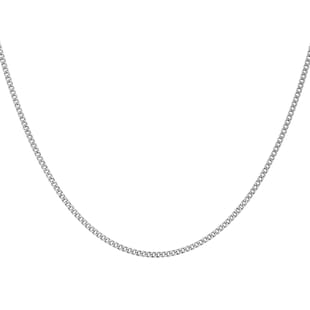 Goldsmiths 9ct White Gold 45-50cm (18-20") Adjustable Curb Chain