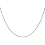 Goldsmiths 9ct White Gold 45-50cm (18-20") Adjustable Curb Chain