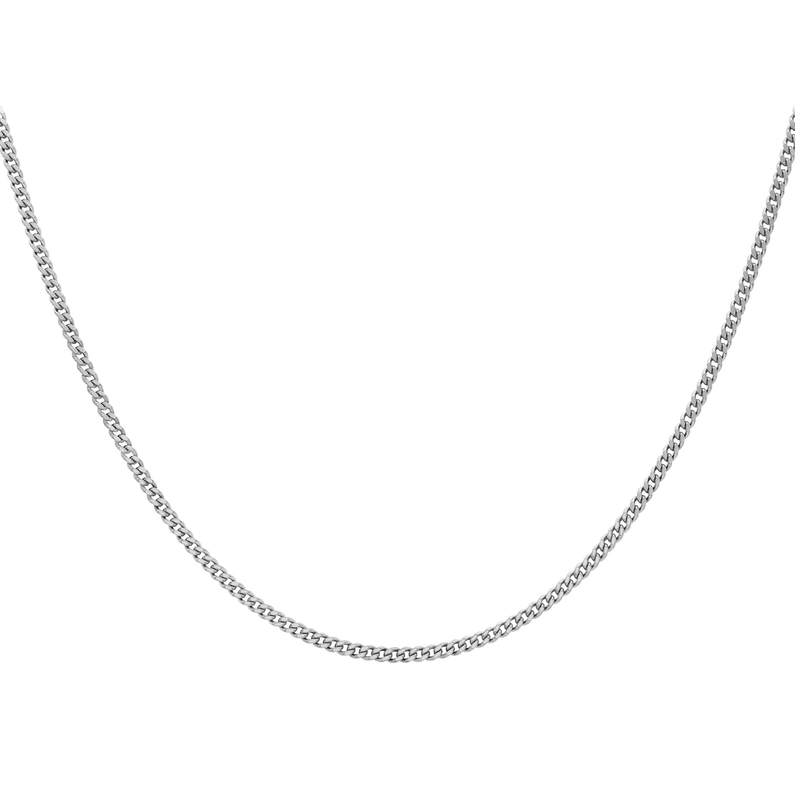 Goldsmiths 9ct White Gold 60cm (24") Curb Chain 0.8 Width Goldsmiths 9ct White Gold 60cm (24") Curb Chain 0.8 Width