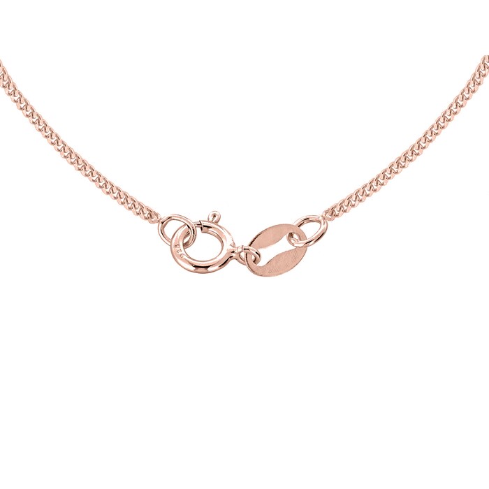 Goldsmiths 9ct Rose Gold 40-45cm (16-18") Curb Chain 0.8 Width