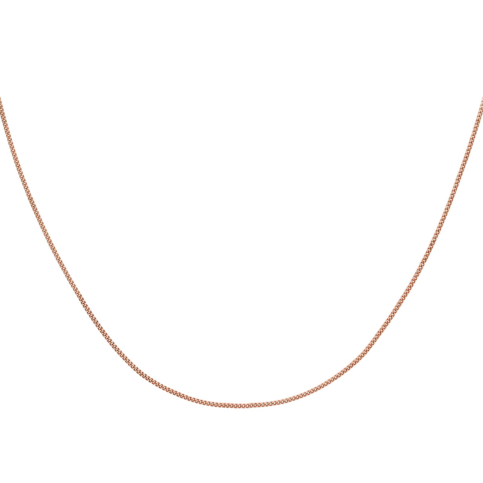 Goldsmiths 9ct Rose Gold 45-50cm (18-20") Curb Chain 0.8 Width