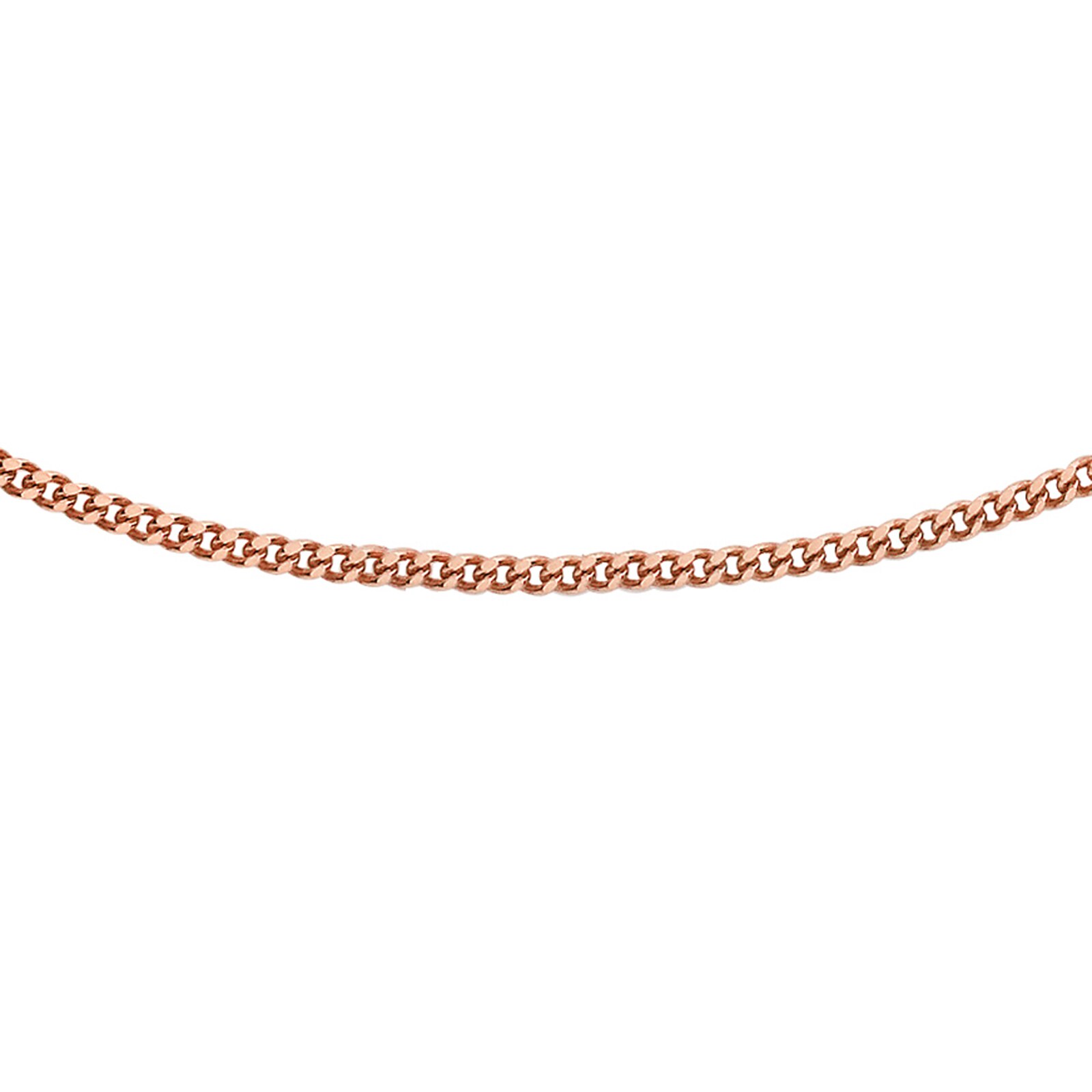 Goldsmiths 9ct Rose Gold 45-50cm (18-20") Curb Chain 0.8 Width
