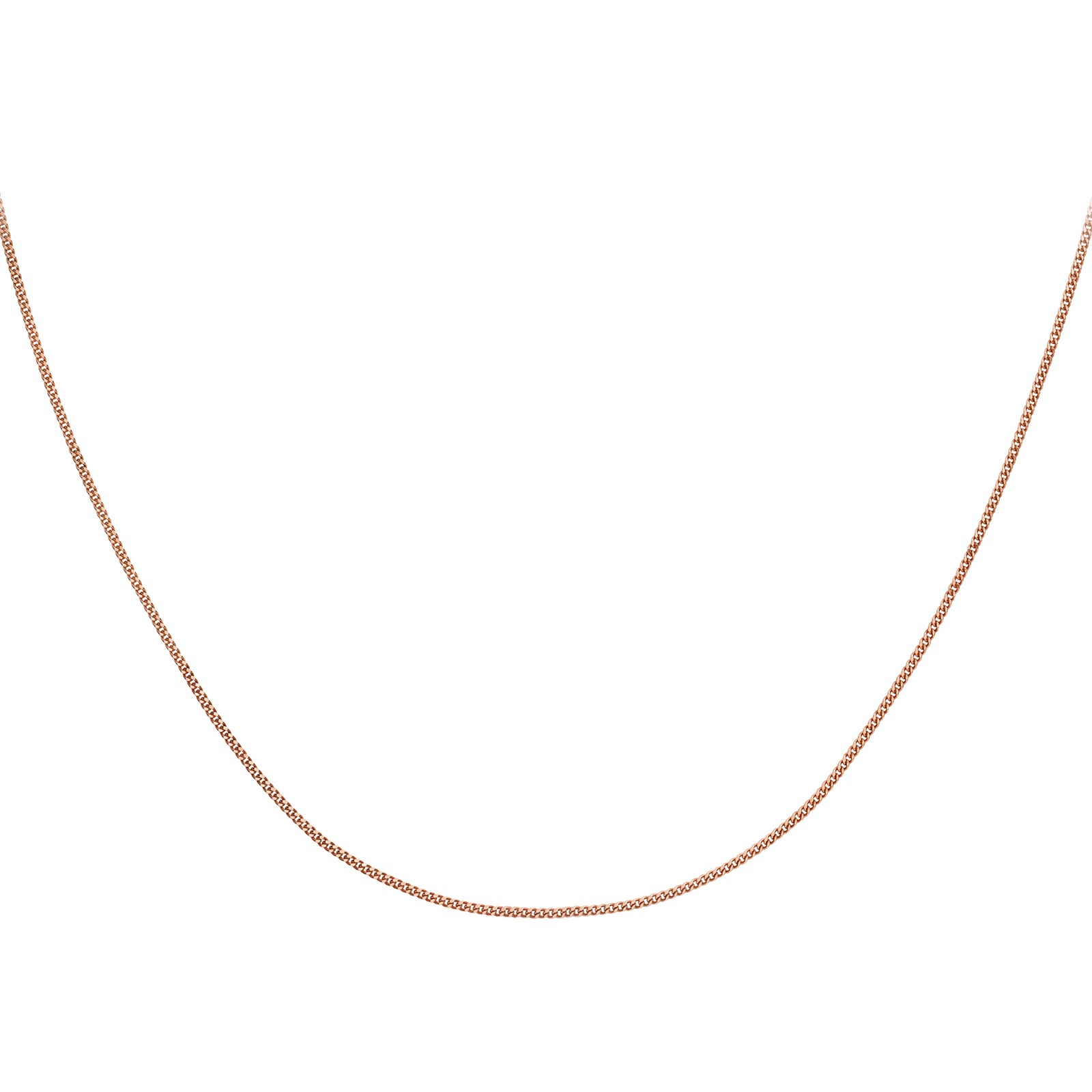 Goldsmiths 9ct Rose Gold 60cm (24") Curb Chain 0.8 Width