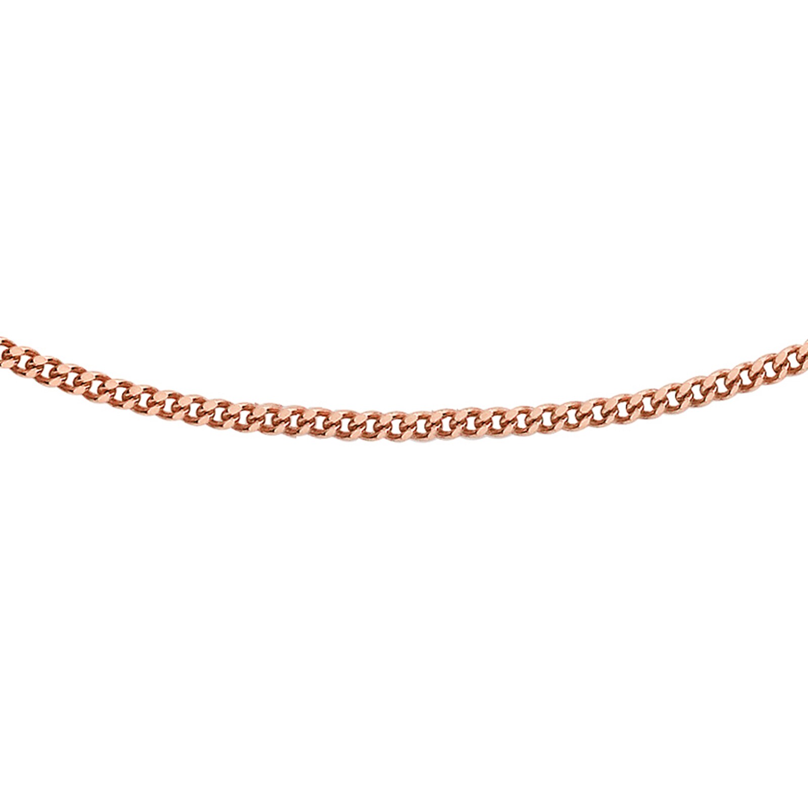 Goldsmiths 9ct Rose Gold 60cm (24") Curb Chain 0.8 Width
