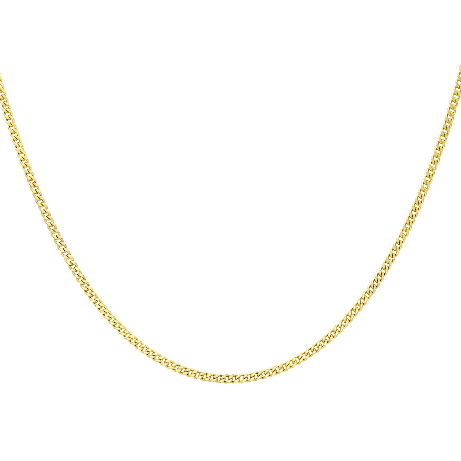 9ct Yellow Gold Diamond Cut Adjustable Curb Chain