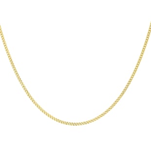 Goldsmiths 9ct Yellow Gold Diamond Cut Adjustable Curb Chain