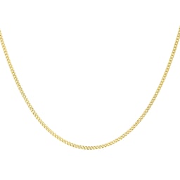 13010290 - 9ct Yellow Gold Diamond Cut Adjustable Curb Chain