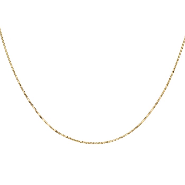 Goldsmiths 9ct Yellow Gold 60cm (24") Curb Chain 1mm Width