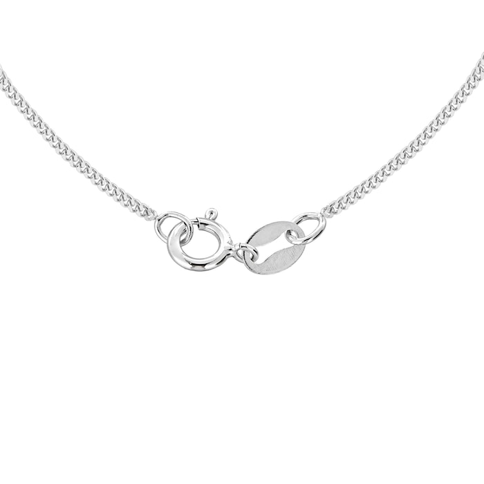 Goldsmiths 9ct White Gold 45-50cm (18-20") Curb Chain 1mm Width