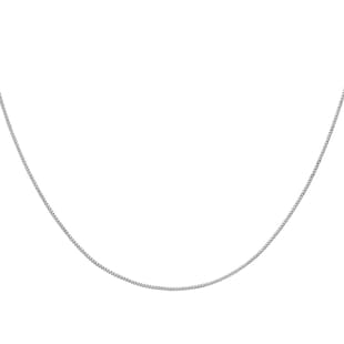 Goldsmiths 9ct White Gold 60cm (24") Curb Chain 1mm Width