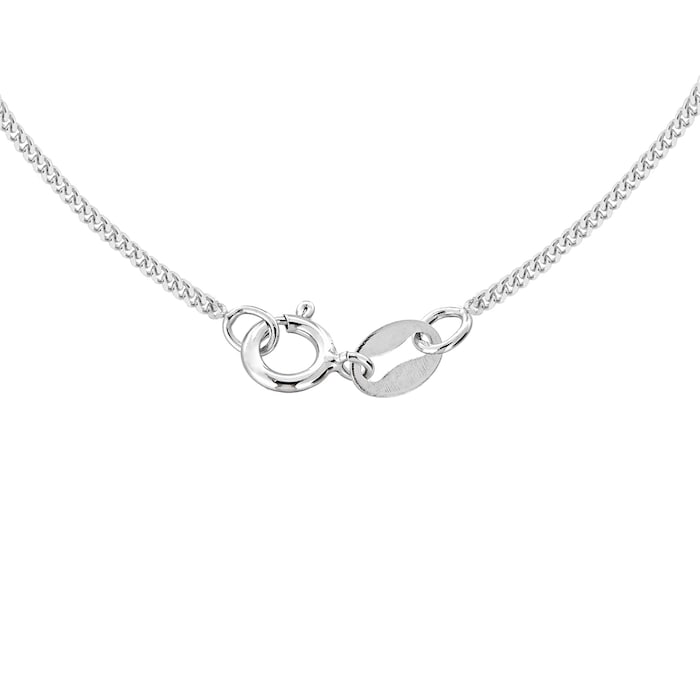 Goldsmiths 9ct White Gold 60cm (24") Curb Chain 1mm Width