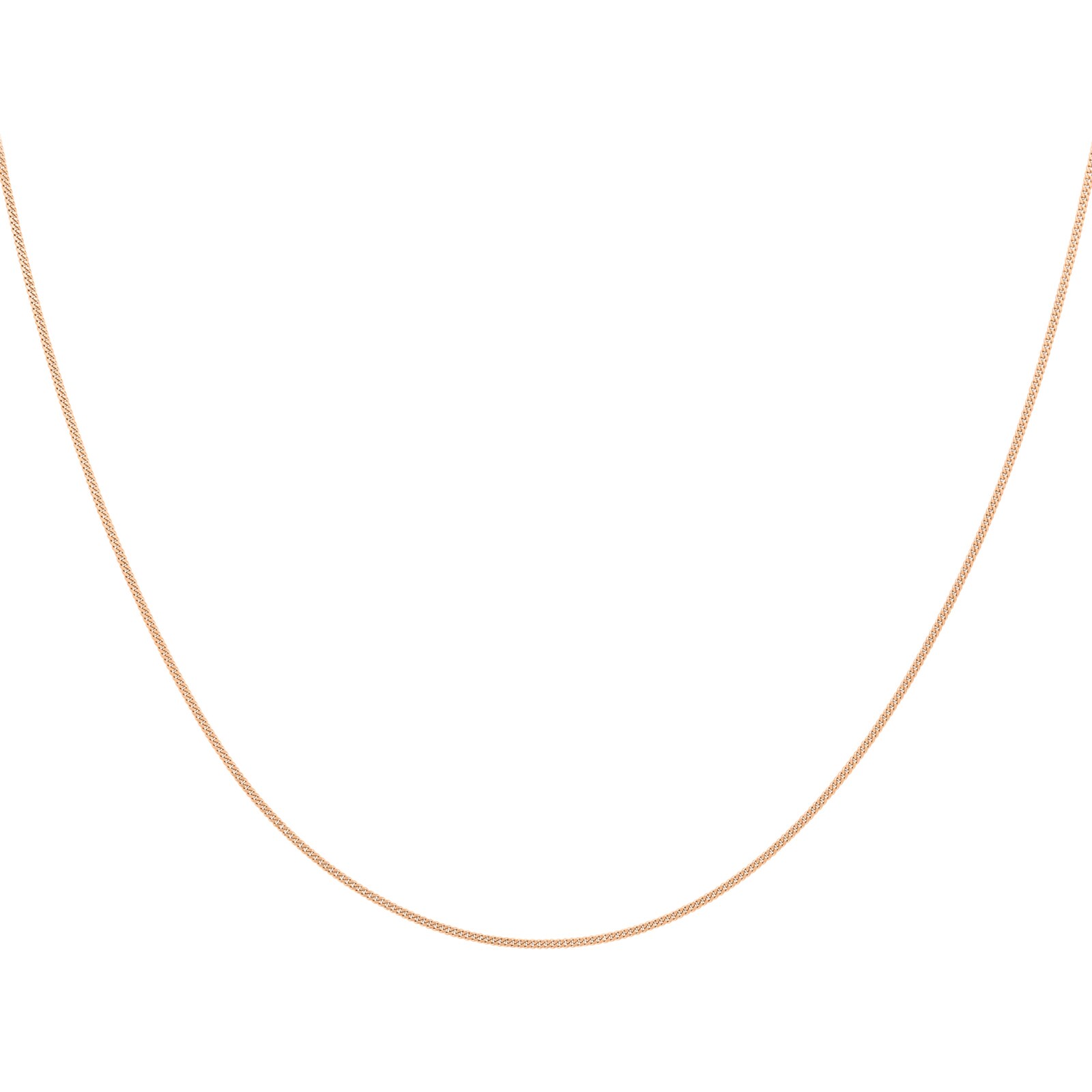 Goldsmiths 9ct Rose Gold 60cm (24") Curb Chain 1mm Width
