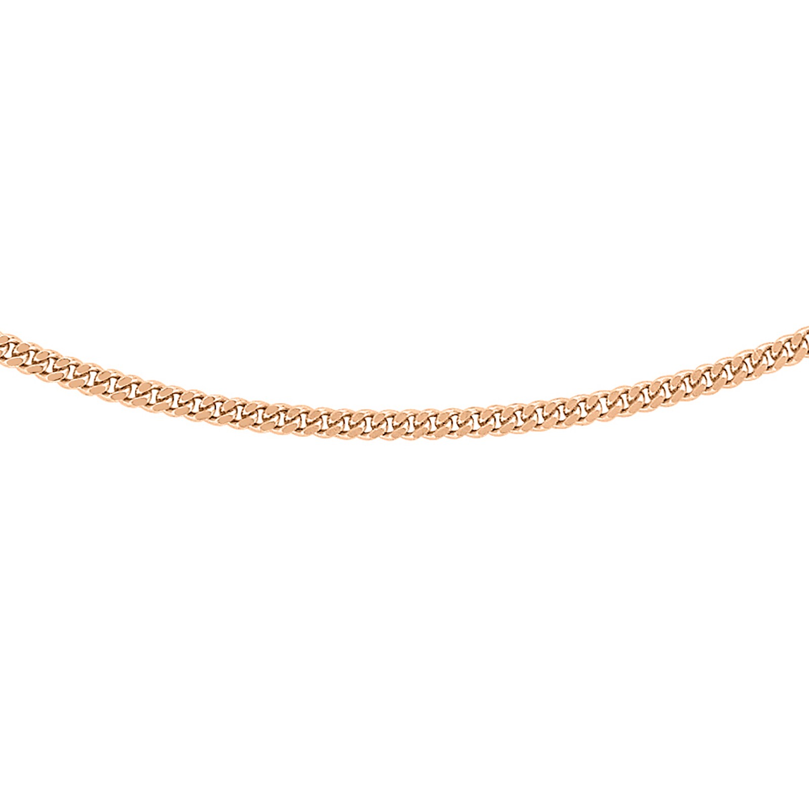 Goldsmiths 9ct Rose Gold 60cm (24") Curb Chain 1mm Width