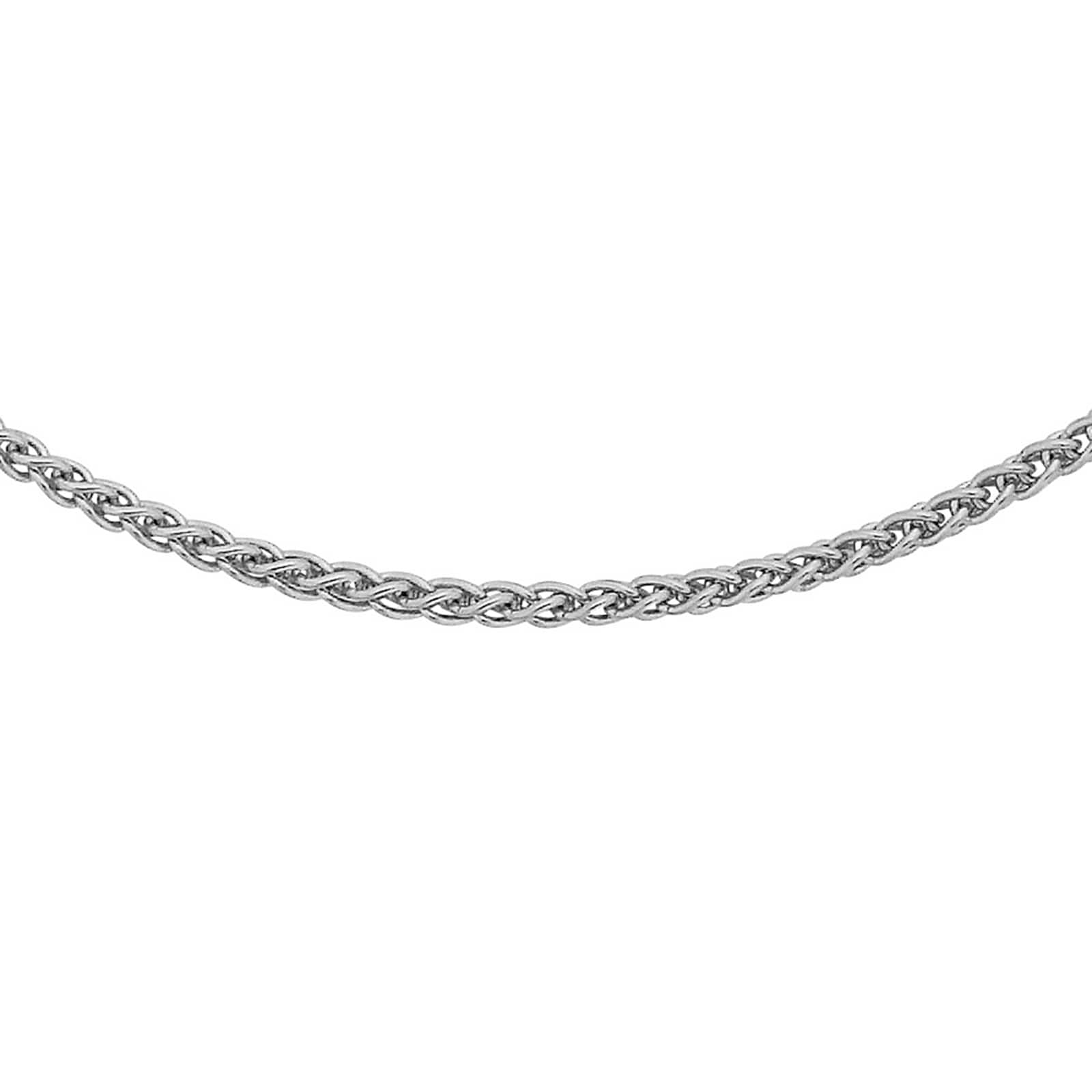 18ct White Gold 45cm (18") Spiga Chain 1mm Width