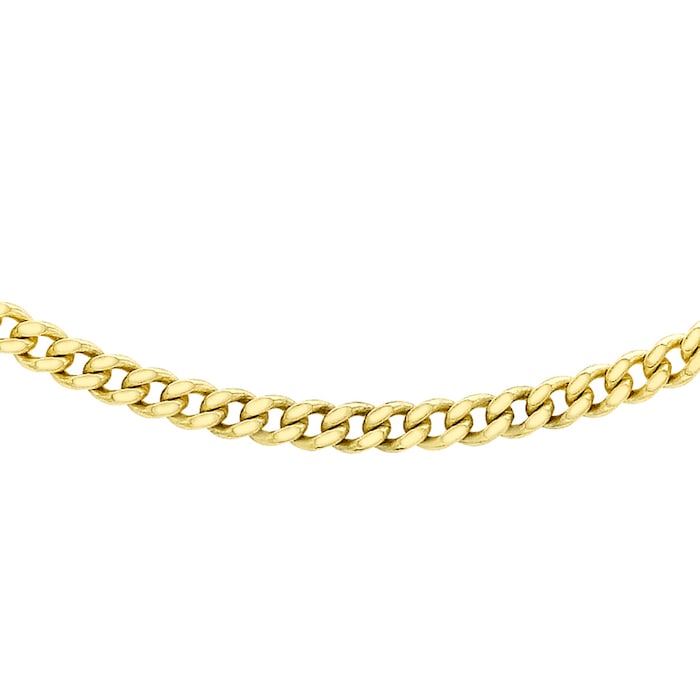 Goldsmiths 18ct Yellow Gold 45cm (18") Curb Chain 0.6mm Width
