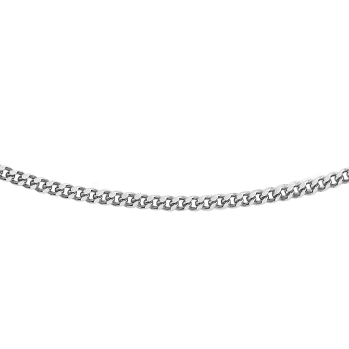 Goldsmiths 18ct White Gold 45cm (18") Curb Chain 0.6mm Width