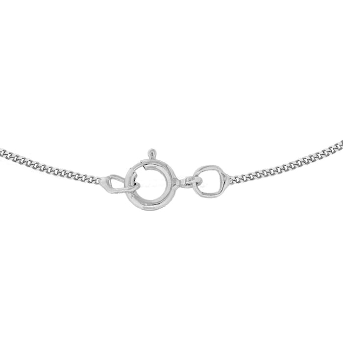 Goldsmiths 18ct White Gold 45cm (18") Curb Chain 0.6mm Width