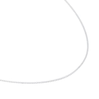 Goldsmiths 18ct White Gold 45-50cm (18-20") Curb Chain 0.8mm Width Goldsmiths 18ct White Gold 45-50cm (18-20") Curb Chain 0.8mm Width
