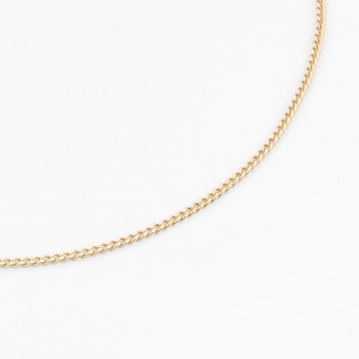 Goldsmiths 18ct Yellow Gold 45-50cm (18-20") Curb Chain 0.8mm Width