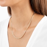Goldsmiths 18ct Yellow Gold Hollow Curb Chain