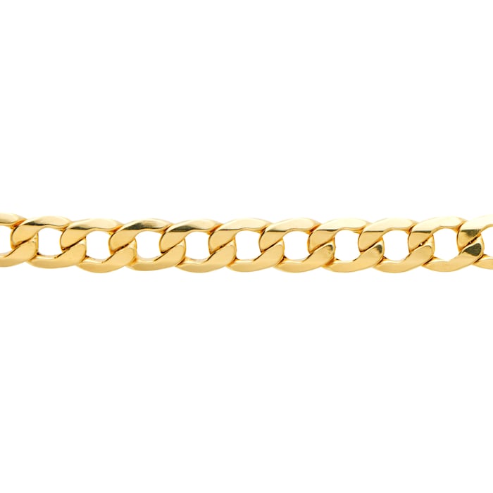 Goldsmiths 18ct Yellow Gold Hollow Curb Chain 7.13.5514 | Goldsmiths