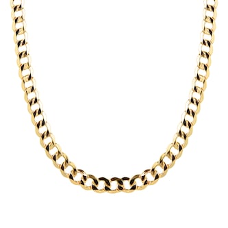 Goldsmiths 9ct Yellow Gold Hollow Curb 24 Inch Chain