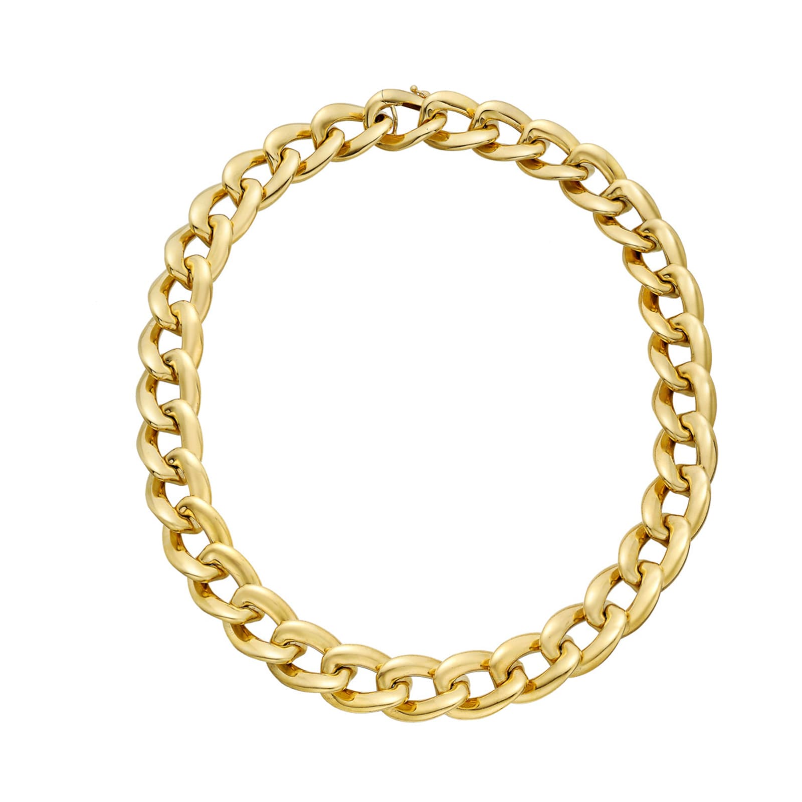 18k Yellow Gold Curb Link Necklace