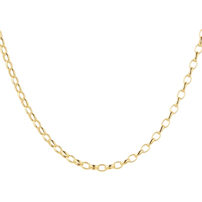 Goldsmiths 9ct Yellow Gold 18 Inch Hollow Belcher Chain