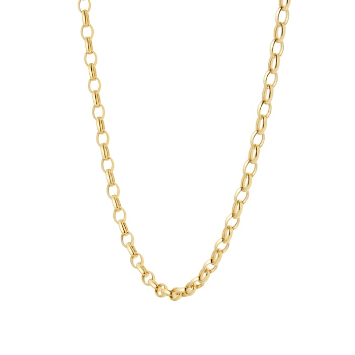 Goldsmiths 9ct Yellow Gold 18 Inch Hollow Belcher Chain