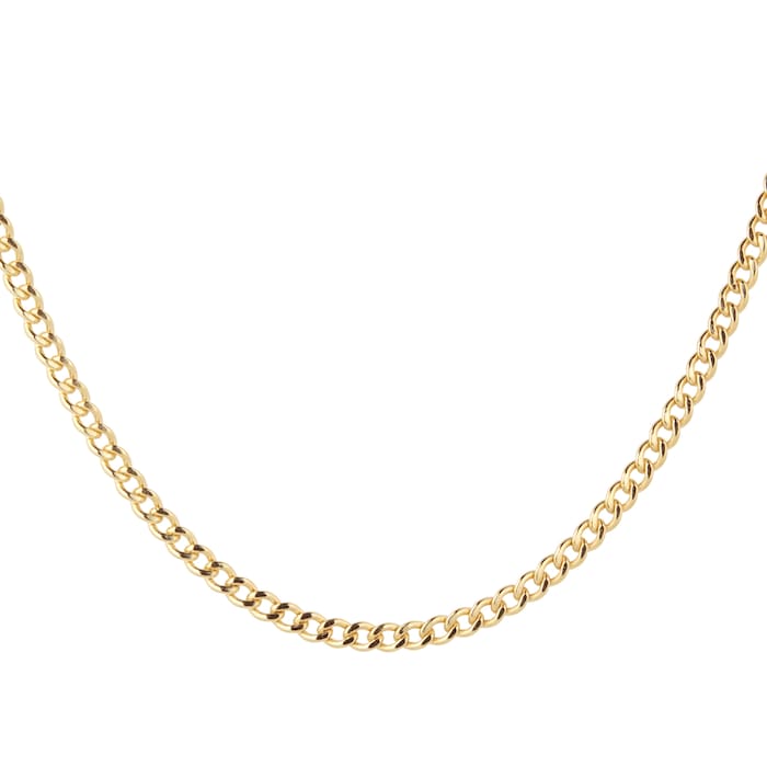 Goldsmiths 9ct Yellow Gold 20 Inch Hollow Curb Chain