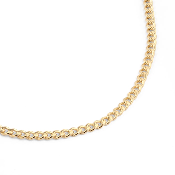 Goldsmiths 9ct Yellow Gold 20 Inch Hollow Curb Chain