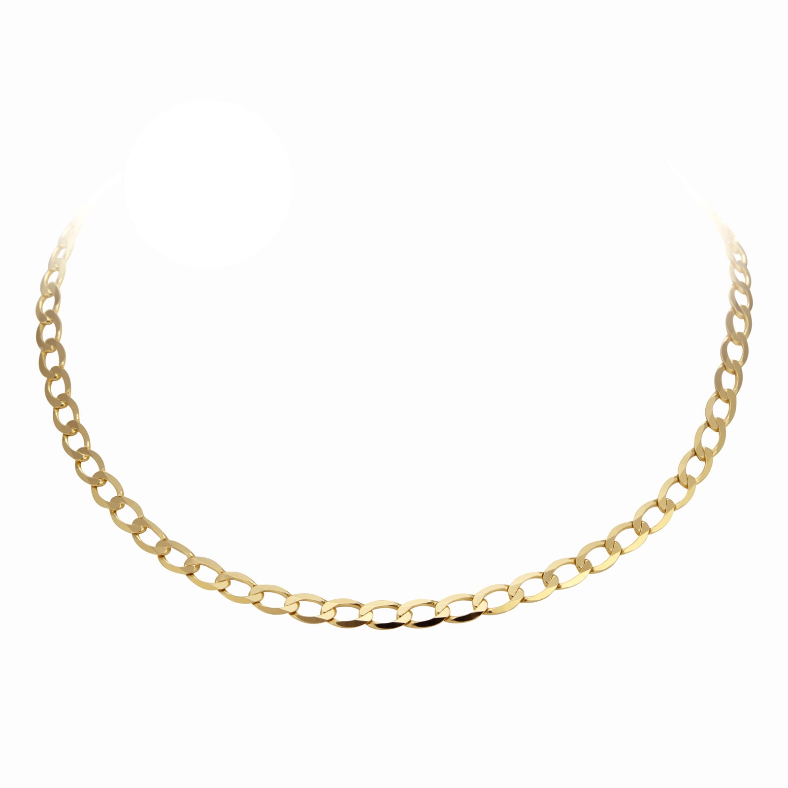 Mappin & Webb 18ct Yellow Gold 5mm Curb 18 Inch Curb Chain