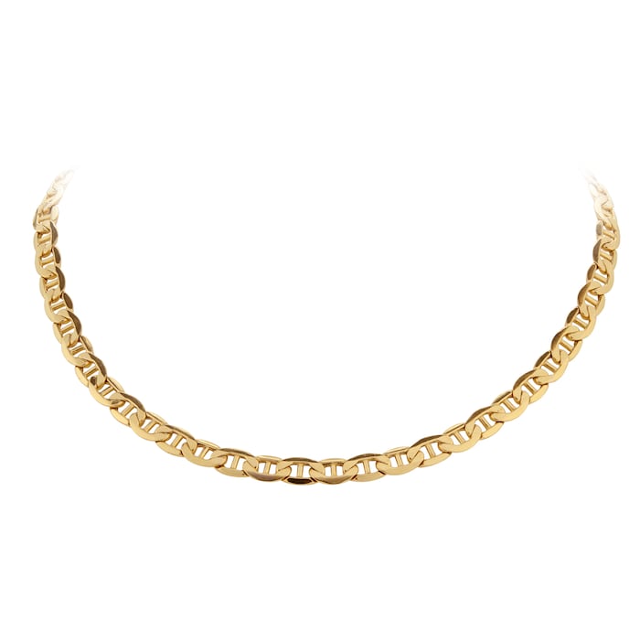 Goldsmiths 9ct Yellow Gold Anchor Chain Necklace 20 Inch